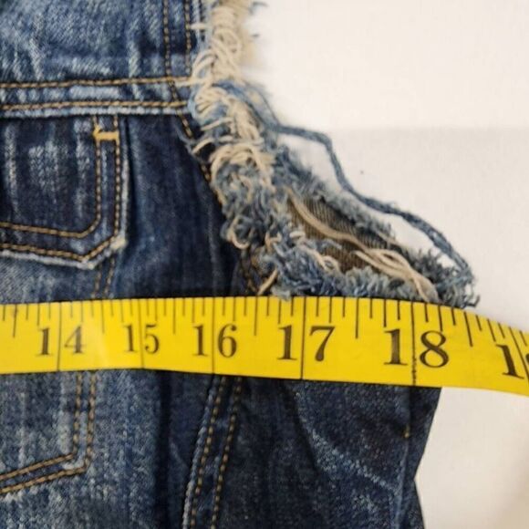 Cult of Individuality Blue Denim Vest Womens Jean Distressed Size Large H5 - Picture 6 of 9